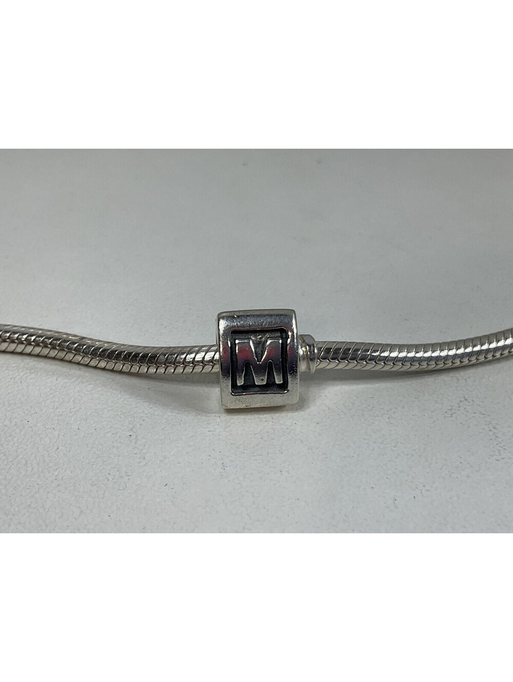 Pandora Block Initial M Charm Retired